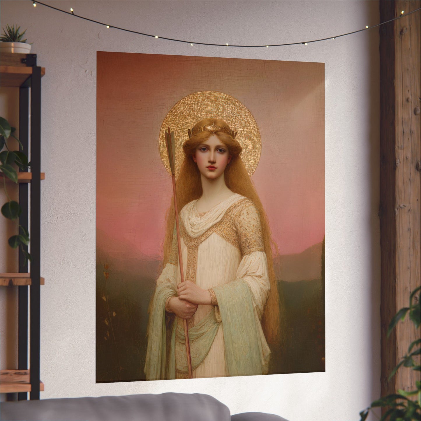 Saint Ursula -  Catholic Art - Multiple Sizes - Premium Posters - Catholic Art - Christian Home - Catholic Saint Art
