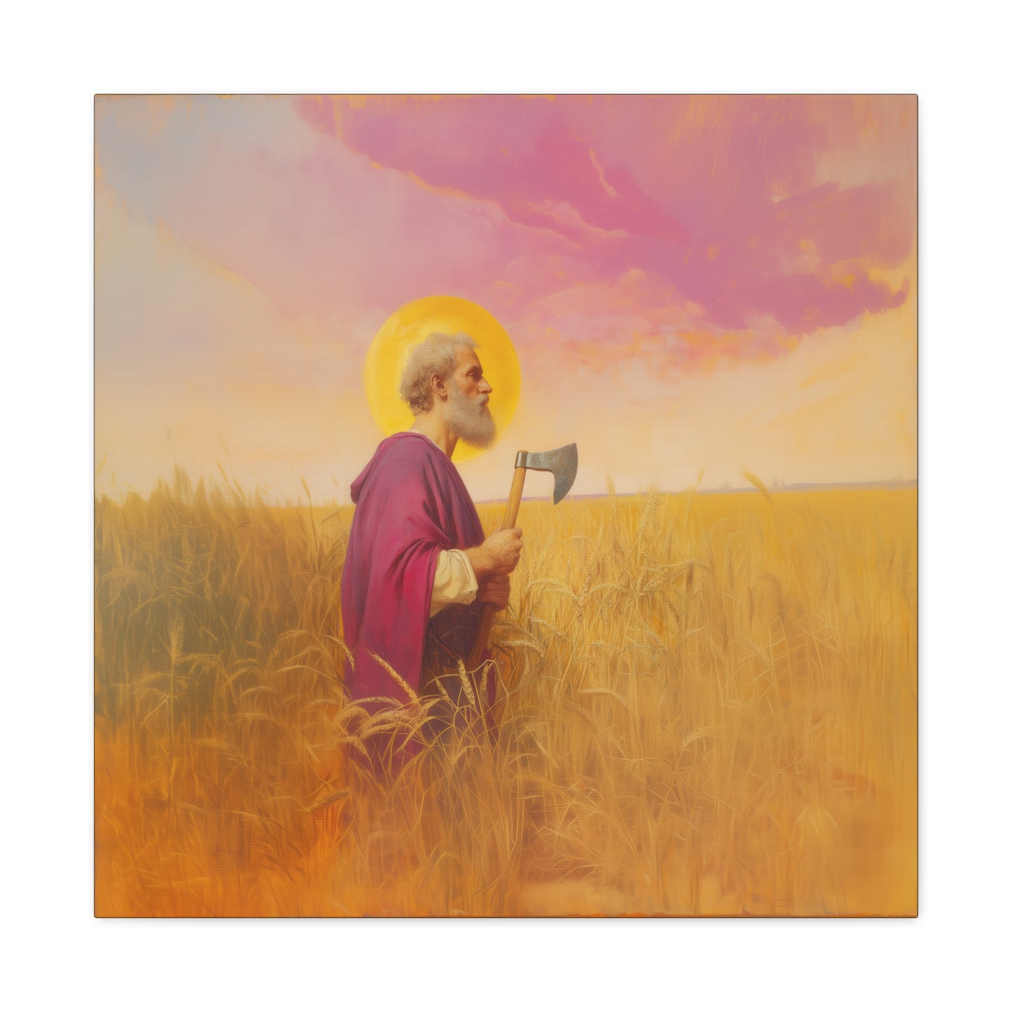 Saint Matthias -  Museum Wrapped Canvas - Sanctified Souls Print - Religious Art for your Home - Catholic Patron Saint Art