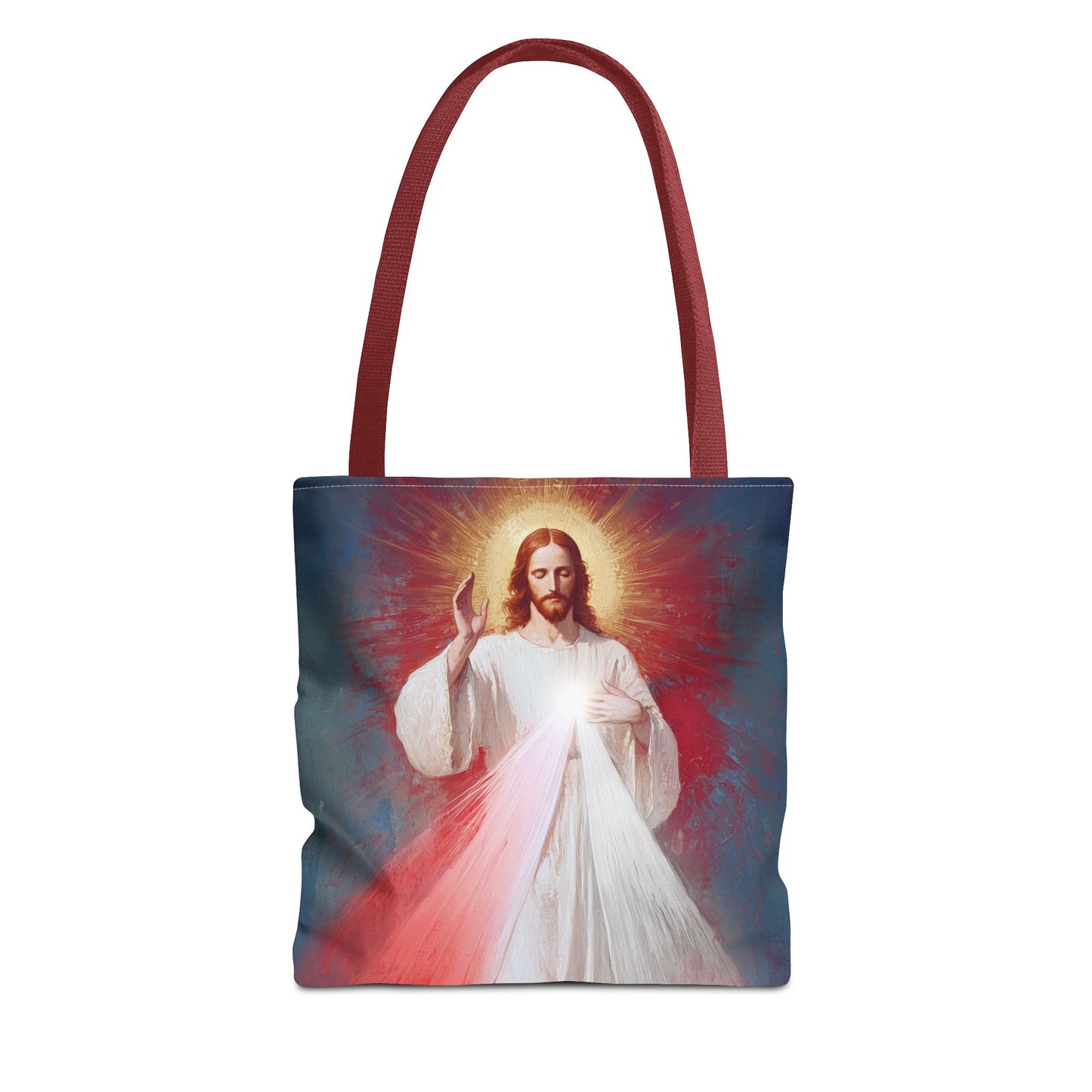 The Divine Mercy - Our Lord Jesus Christ - Tote Bag - Large Medium Small Faith Art Bag - Re-usable Tote Purse - Double Sided