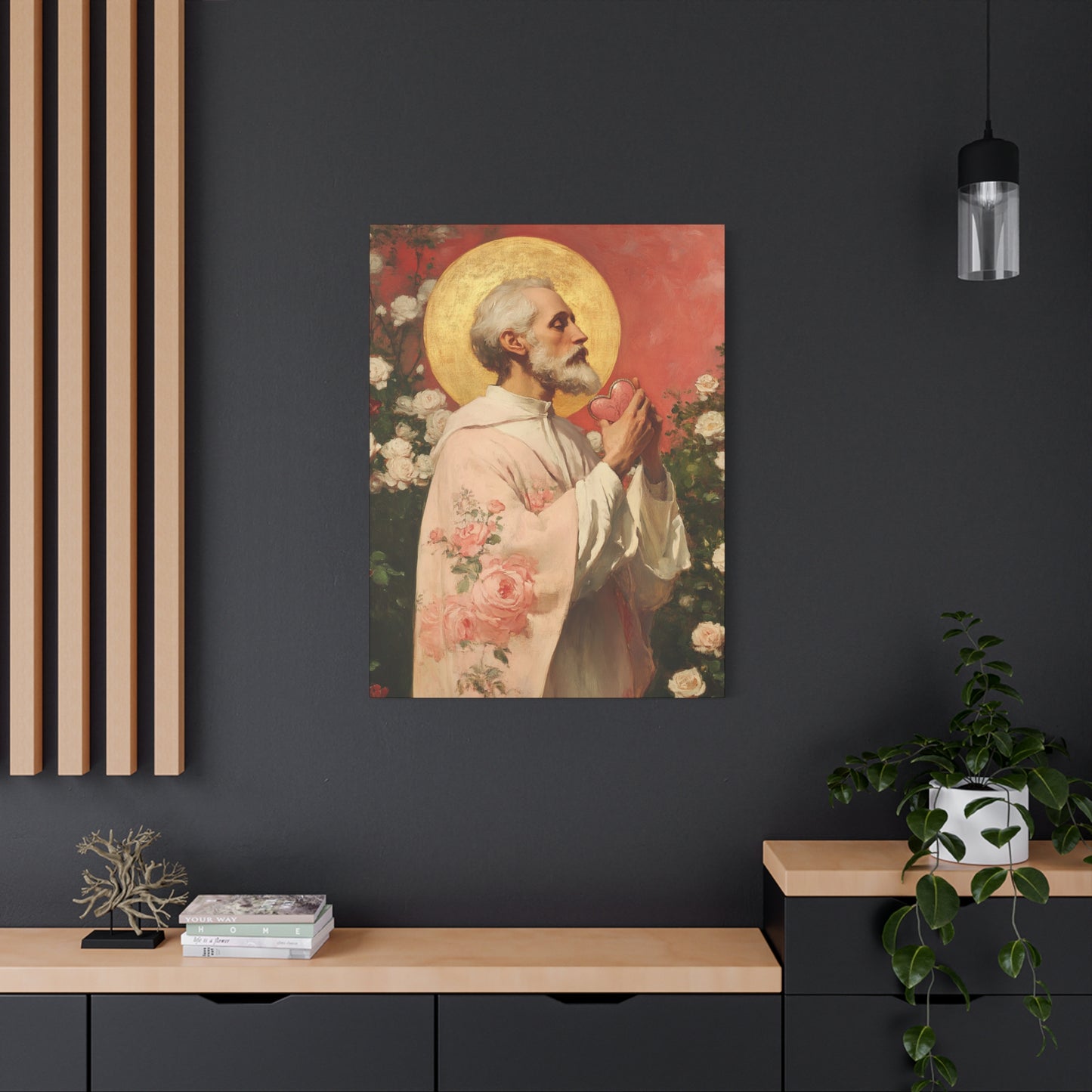 Saint Valentine - Multiple Sizes - Catholic Home art - Museum Wrapped Canvas - Sanctified Souls Print - Catholic Saint Art