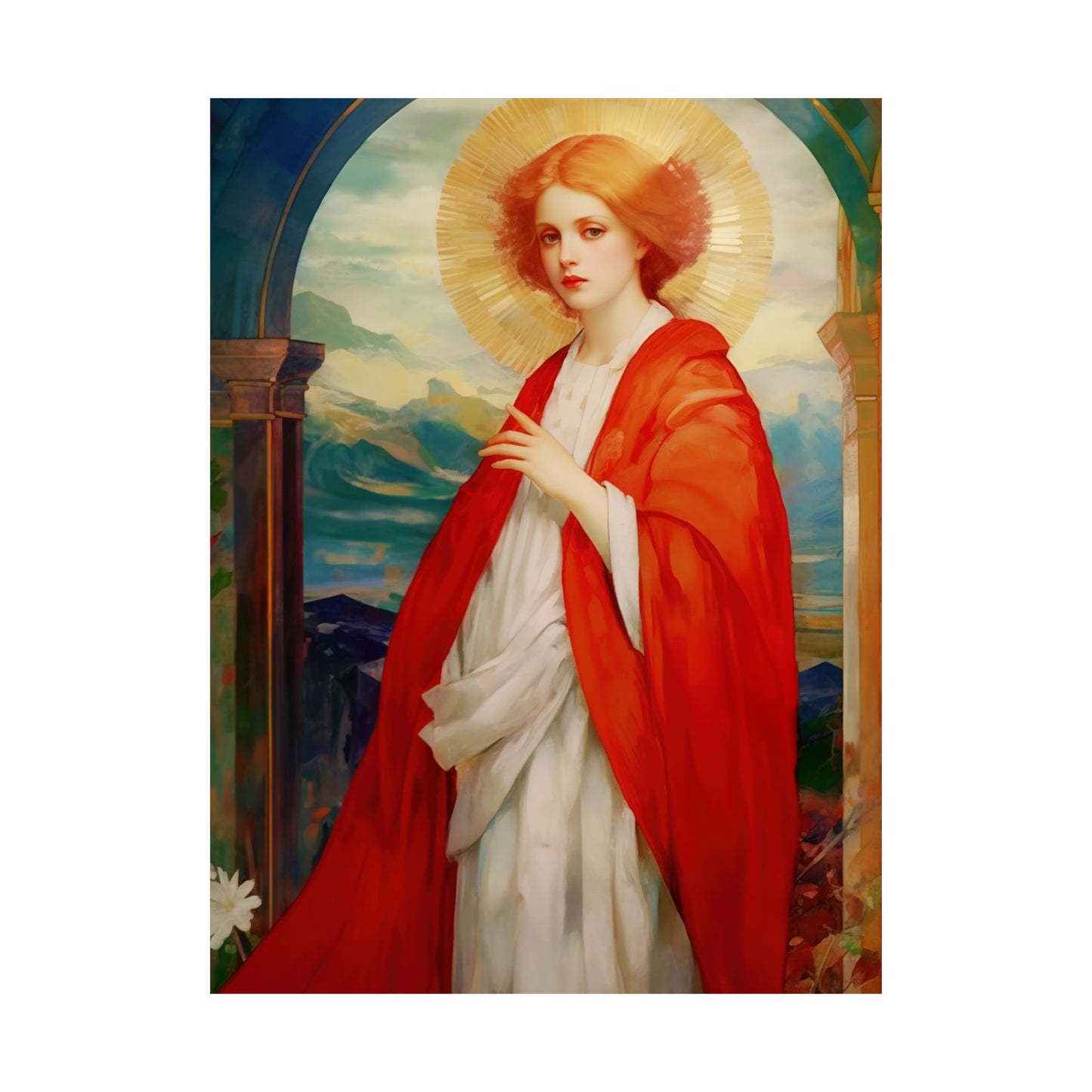 Saint Bibiana - Sanctified Souls Print - Multiple Sizes - Premium Matte Vertical Posters