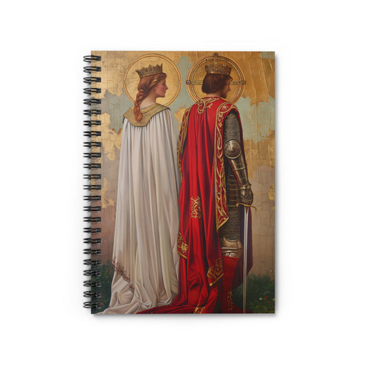Saint Gwladys and Saint Gwynlly  - Sanctified Souls Art - Religious - Spiral Notebook - Ruled Line - Catholic Religious art present gift