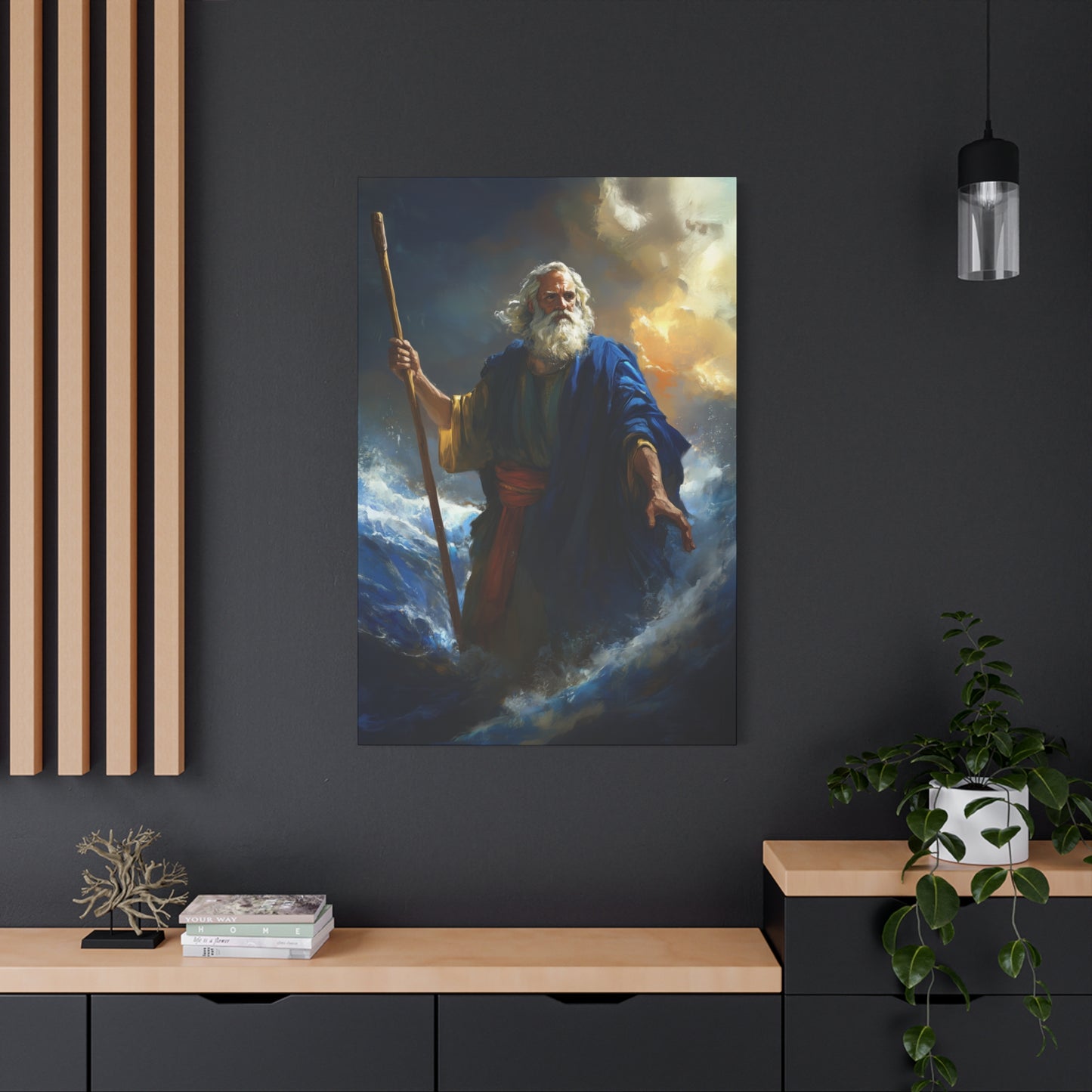 Moses Before the Trembling Sea - Gallery Wrapped Canvas - Print - Religious Art for your Home - Catholic Art