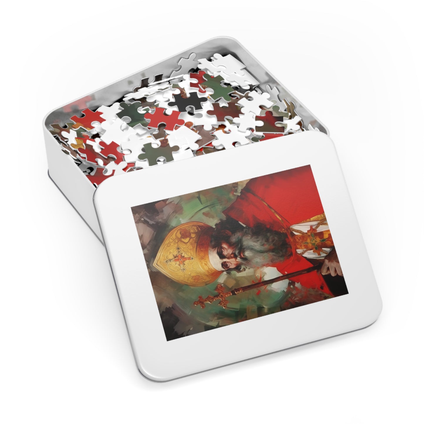 Saint Eusebius of Vercelli - Puzzle and Keepsake Tin - Religious Jigsaw Puzzle (30, 110, 252, 500,1000-Piece) - Religious Puzzle