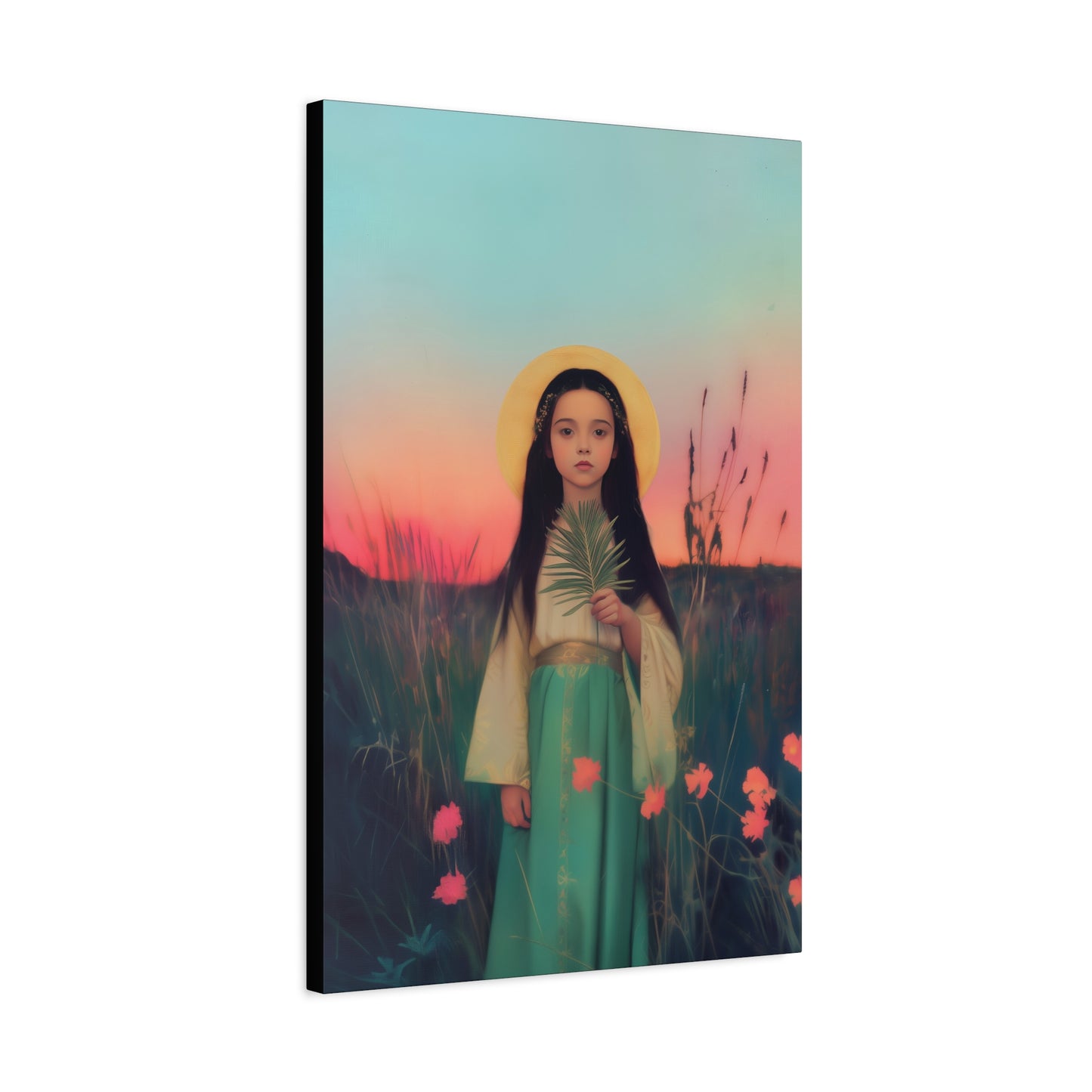 Saint Charity - Multiple Sizes - Catholic Home art - Museum Wrapped Canvas - Sanctified Souls Print - Martyr Saint