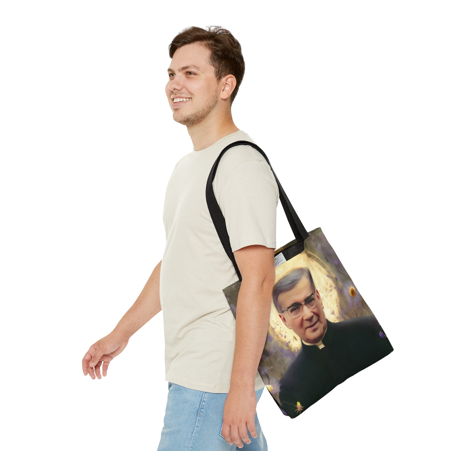 Saint Josemaría Escrivá - Tote Bag - Large Medium Small Faith Art Bag - Catholic Faith Purse - Double Sided