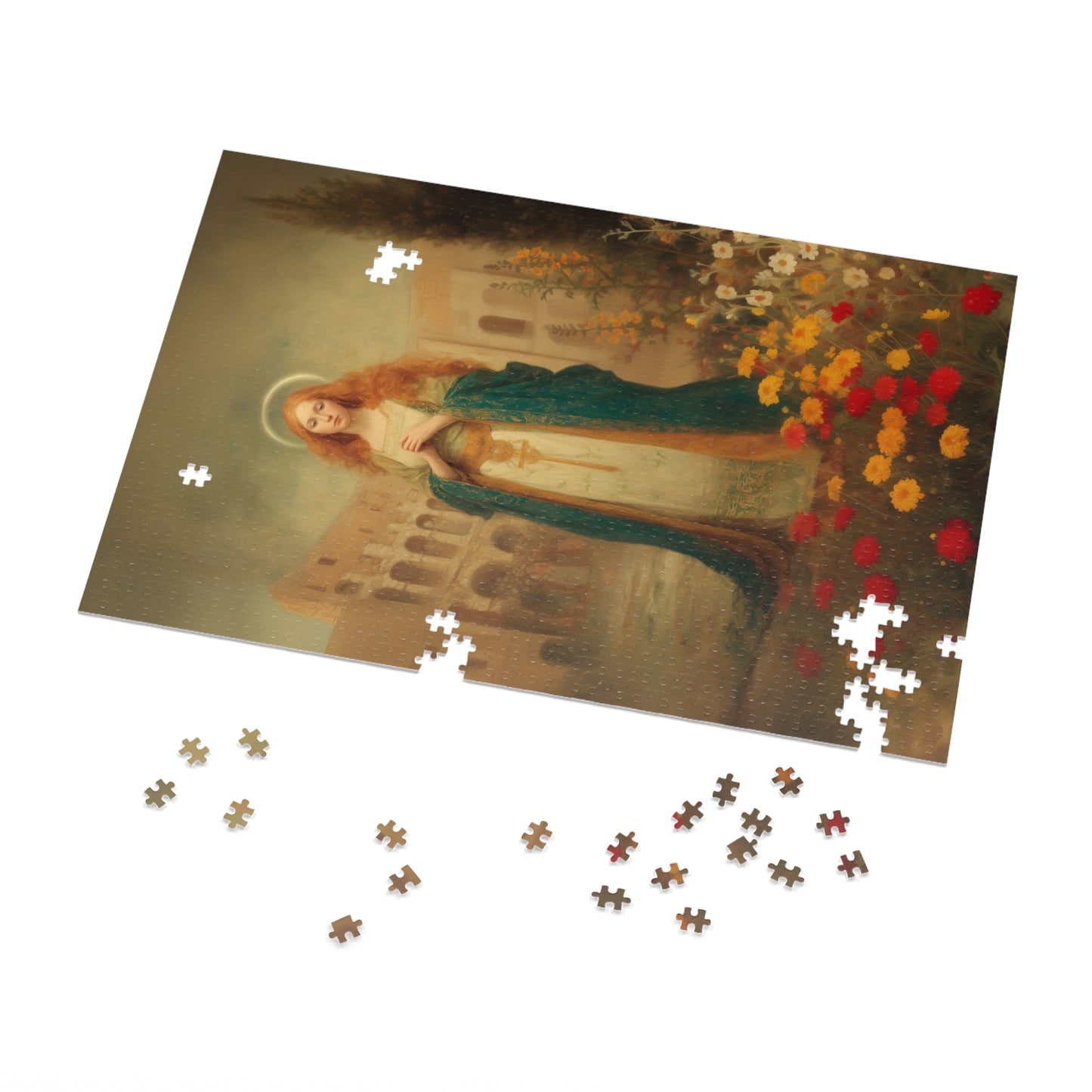 Saint Justina - Puzzle and Tin - Religious Jigsaw Puzzle (30, 110, 252, 500,1000) - Gift Catholic Families - Religious Art Puzzle