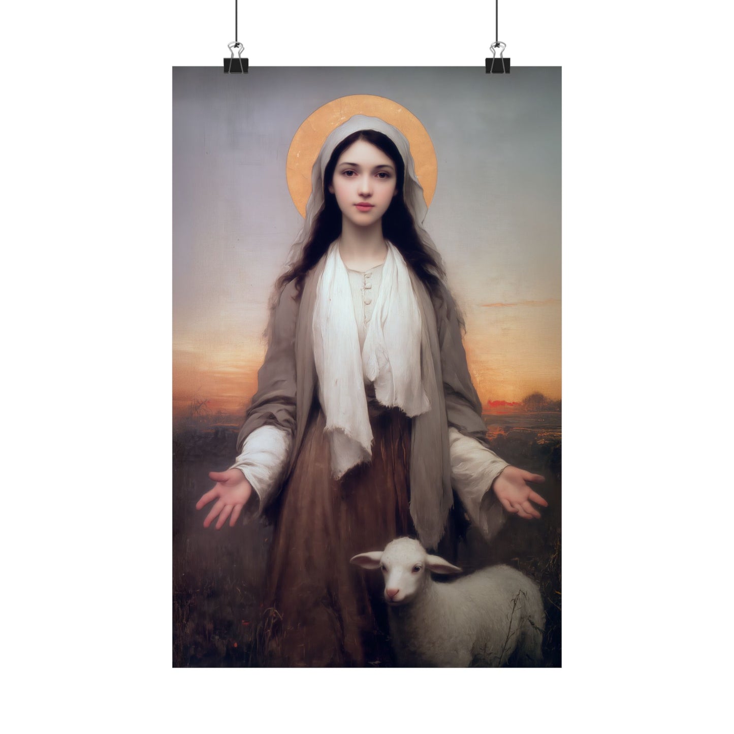 Saint Germaine Cousin - Sanctified Souls Print - Multiple Sizes - Premium Matte Vertical Posters