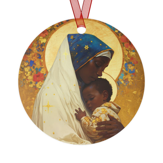Queen of Peace and Love- Our Lady of Kibeho's Message Metal Ornament - Religious Holiday Christmas Ornament and Keepsake - Catholic