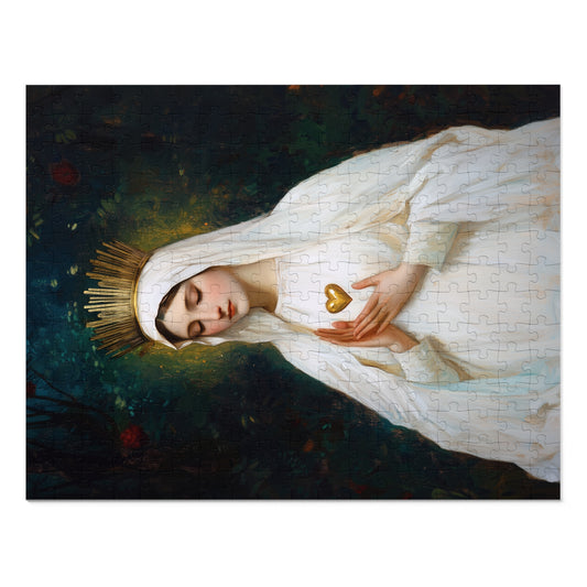 Our Lady of Beauraing - Our Lady of the Golden Heart - Marian Art - Puzzle - Keepsake Tin - Jigsaw Puzzle (30, 110, 252, 500,1000-Piece)