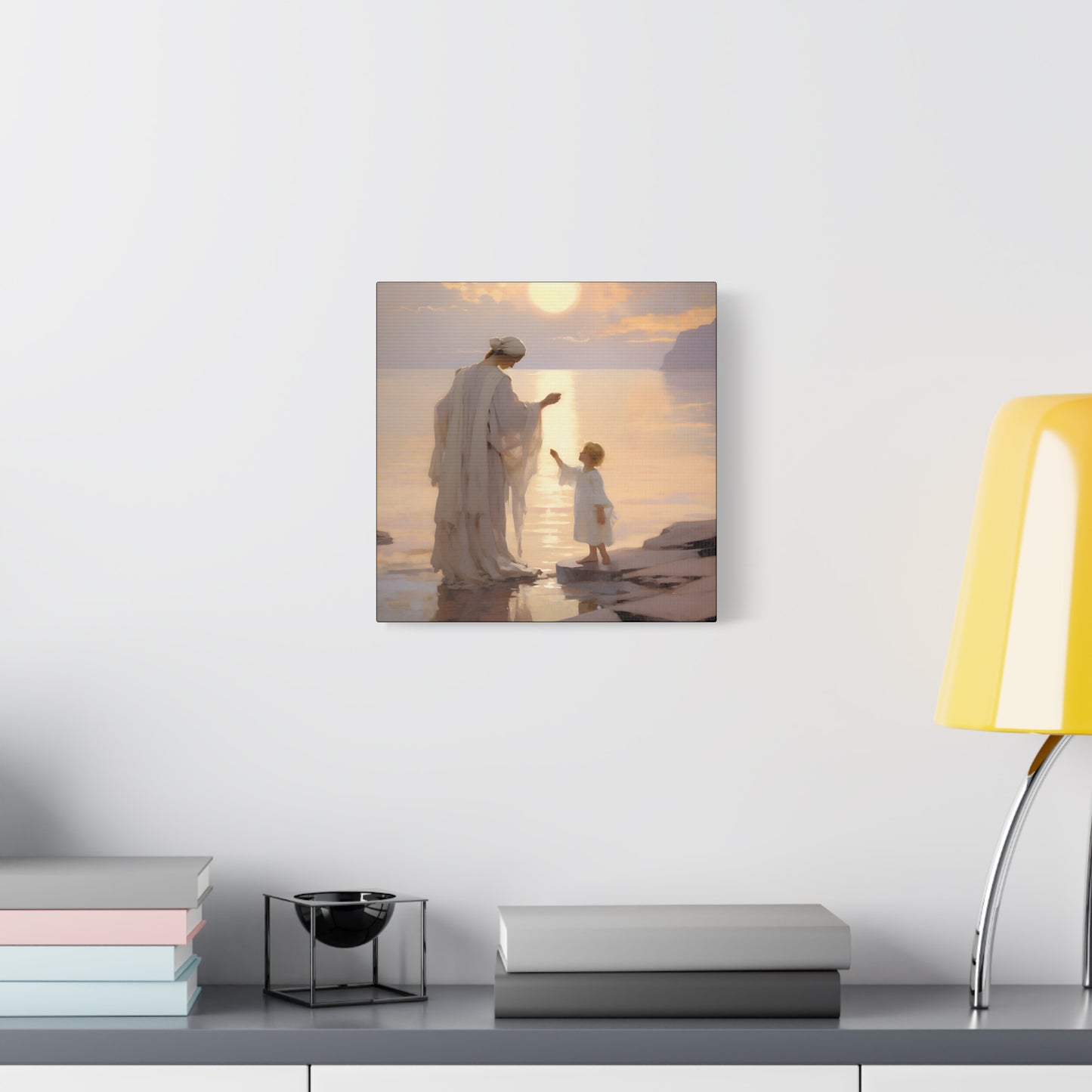 Divine Maternal Grace Museum Wrapped Canvas - Sanctified Souls Print - Mother & Child Nursery Art - New Mother - Religious Art for Mothers