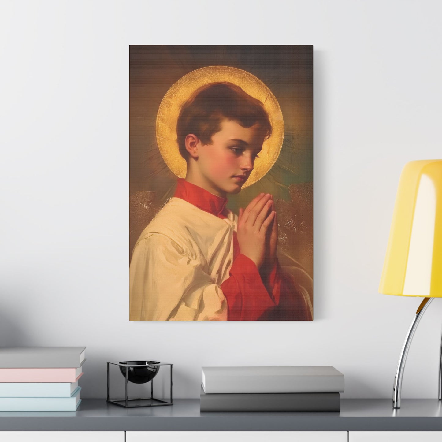 Saint Dominic Savio - Museum Wrapped Canvas - Print - Religious Art for your Home - Christian print - Prayer Room Art - Catholic