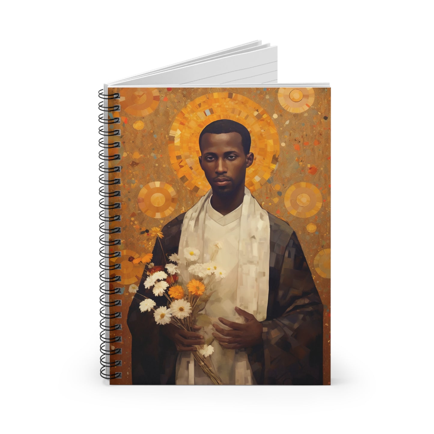 Saint Martin de Porres Journal - Sanctified Souls Art - Religious Based Notebook - Spiral Notebook - Ruled Line