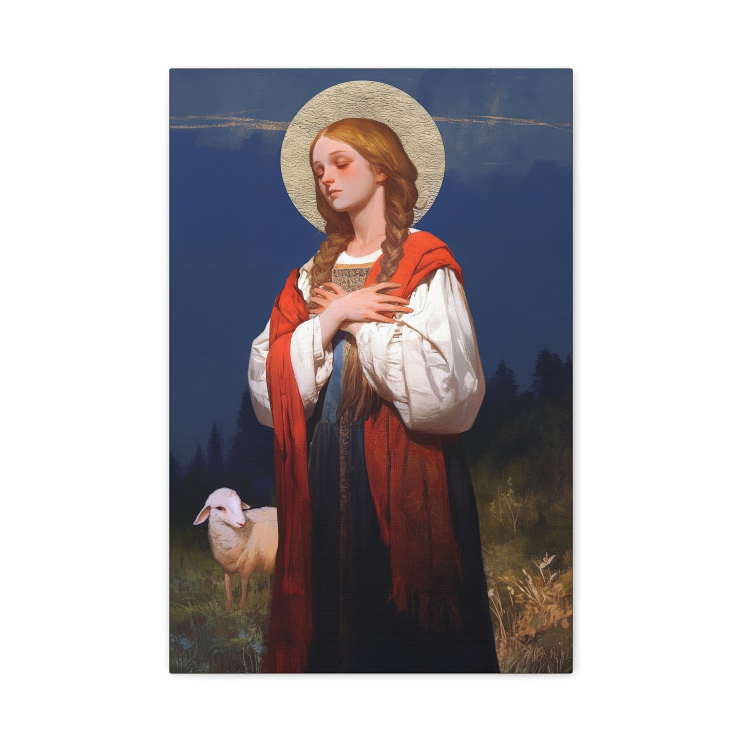 Saint Genevieve - Gallery Wrapped Canvas - Print - Religious Art for your Home - Catholic Art