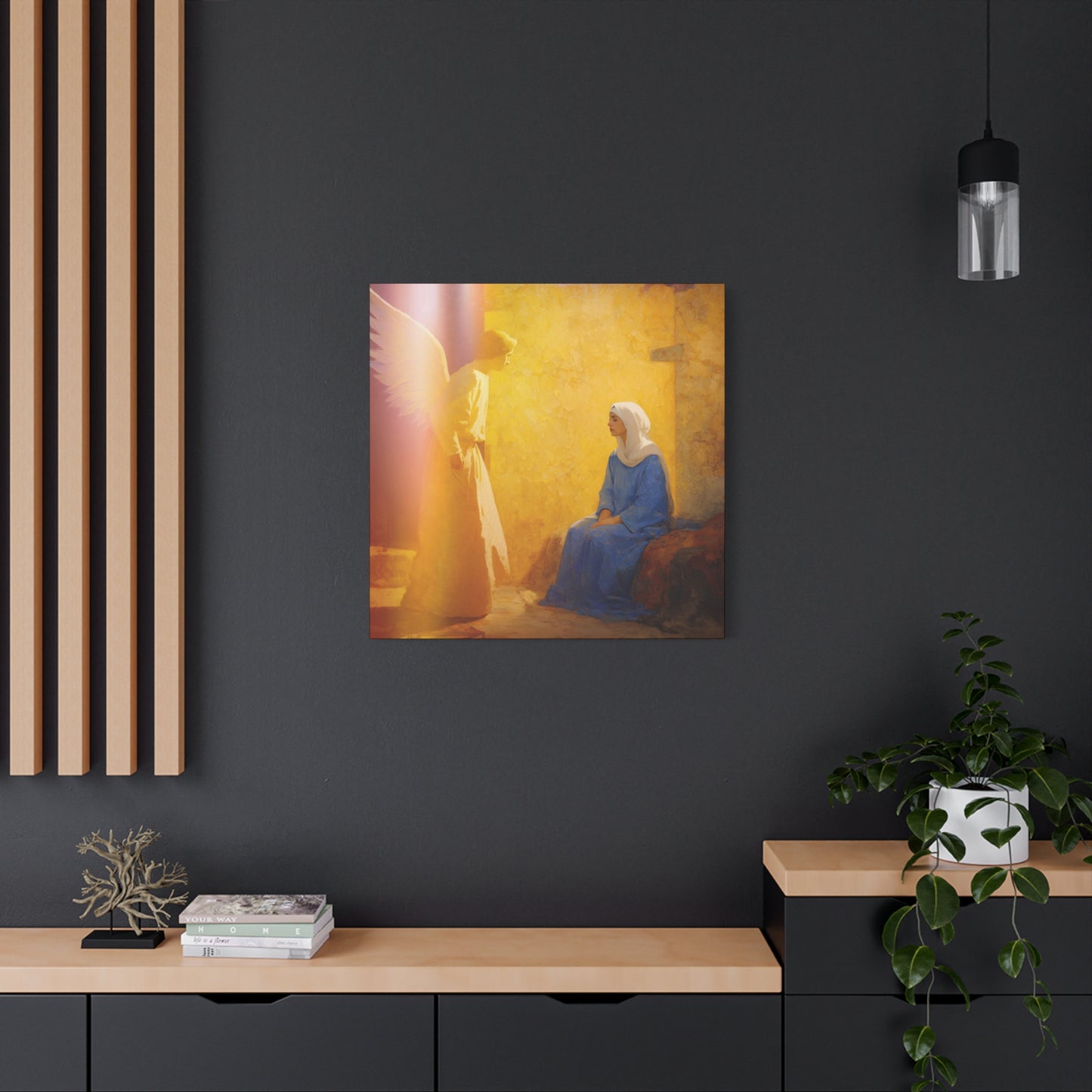 Mary's Yes - Quiet Fiat - Mother Mary - Marian Art - Gallery Wrapped Canvas - Print - Catholic Art Print