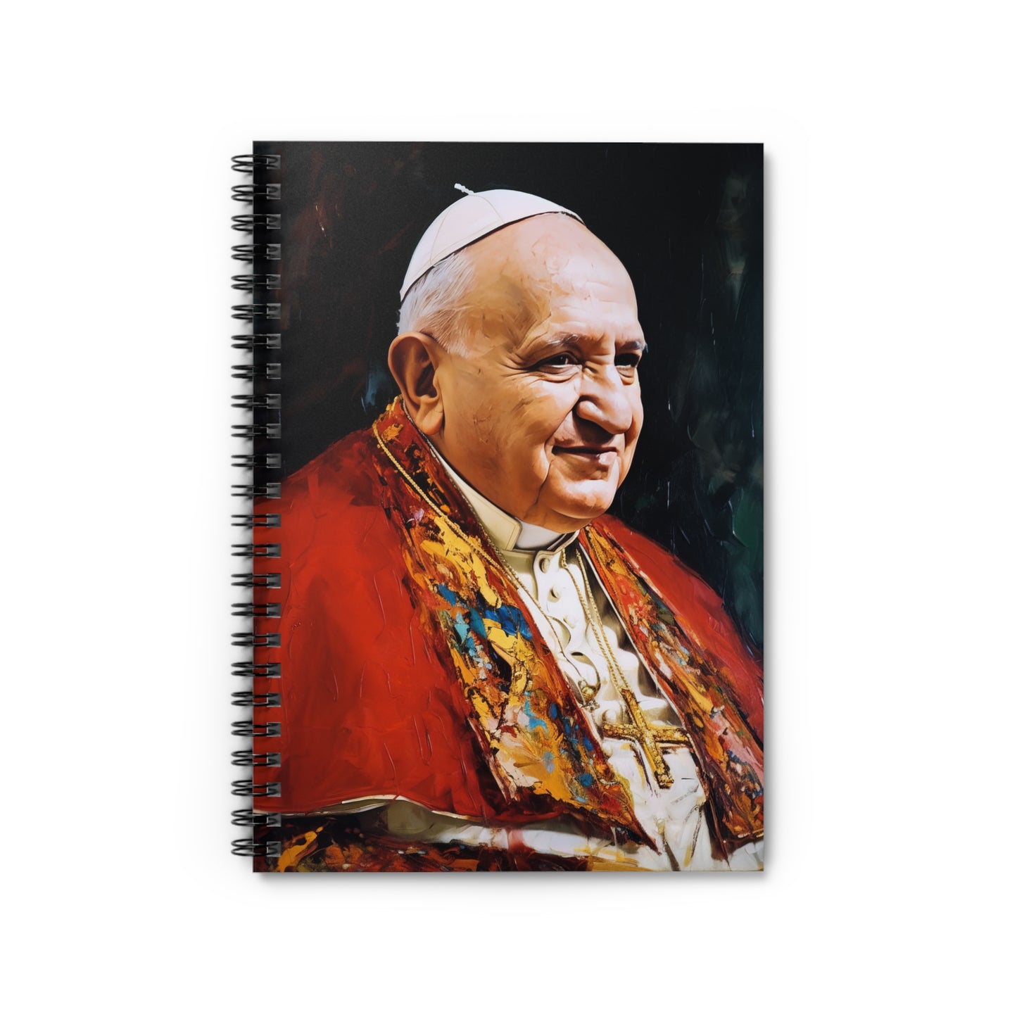 Pope Saint John XXIII - Sanctified Souls Art - Religious Based Notebook - Spiral Notebook - Ruled Line