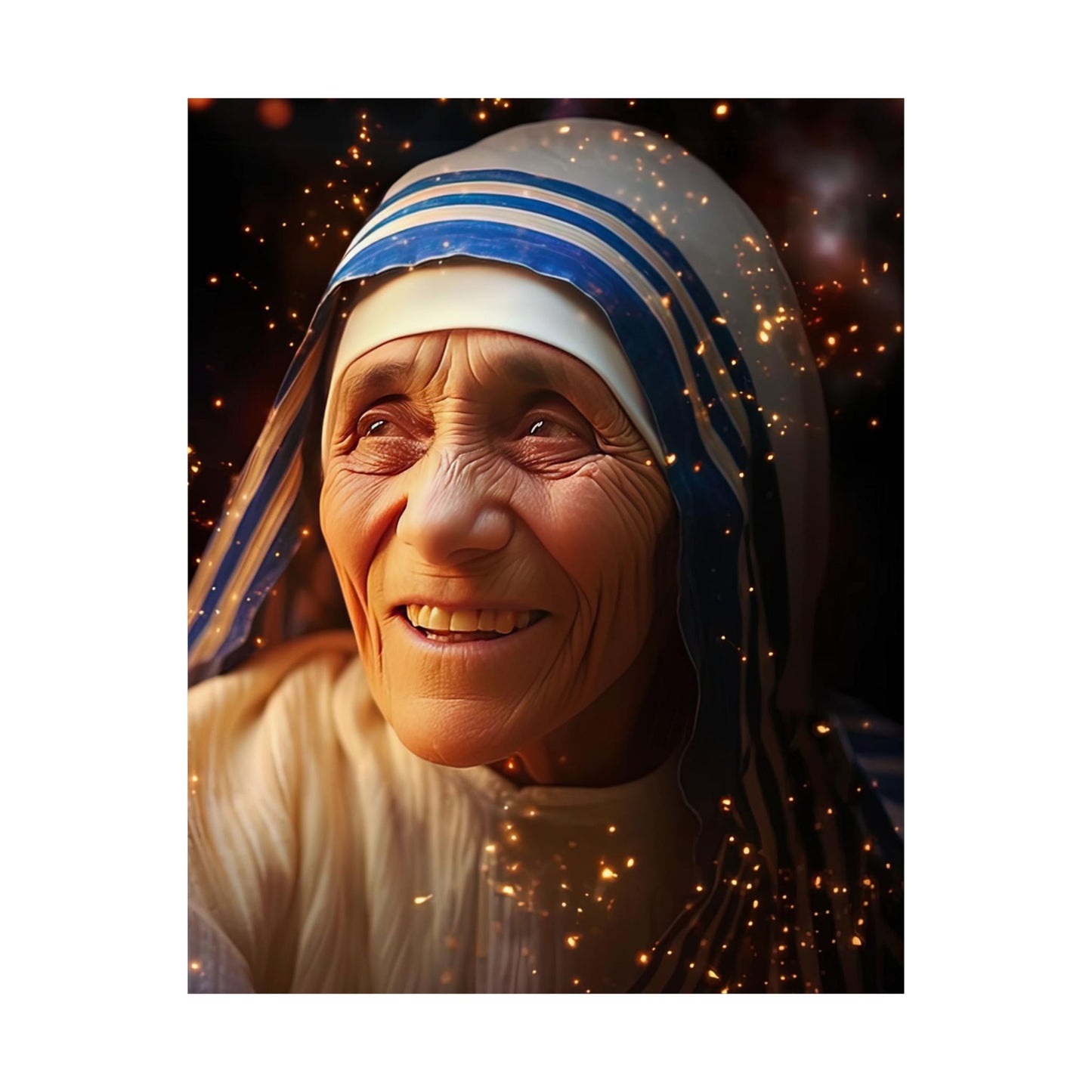 Saint Teresa of Calcutta - Mother Teresa - Sanctified Souls Print - Multiple Sizes - Premium Matte Vertical Posters