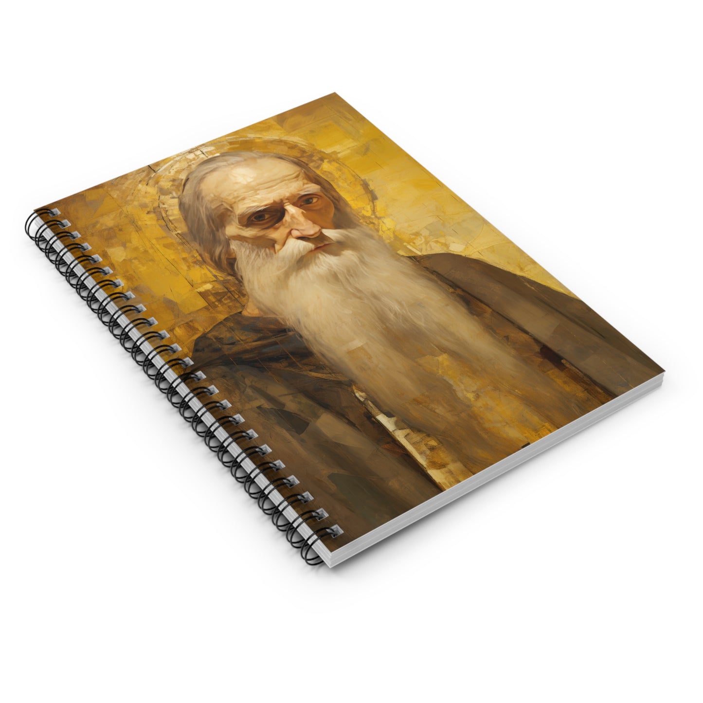 Saint Athanasius the Athonite - Sanctified Souls Art - Religious - Spiral Notebook - Ruled Line - Catholic Religious art present gift
