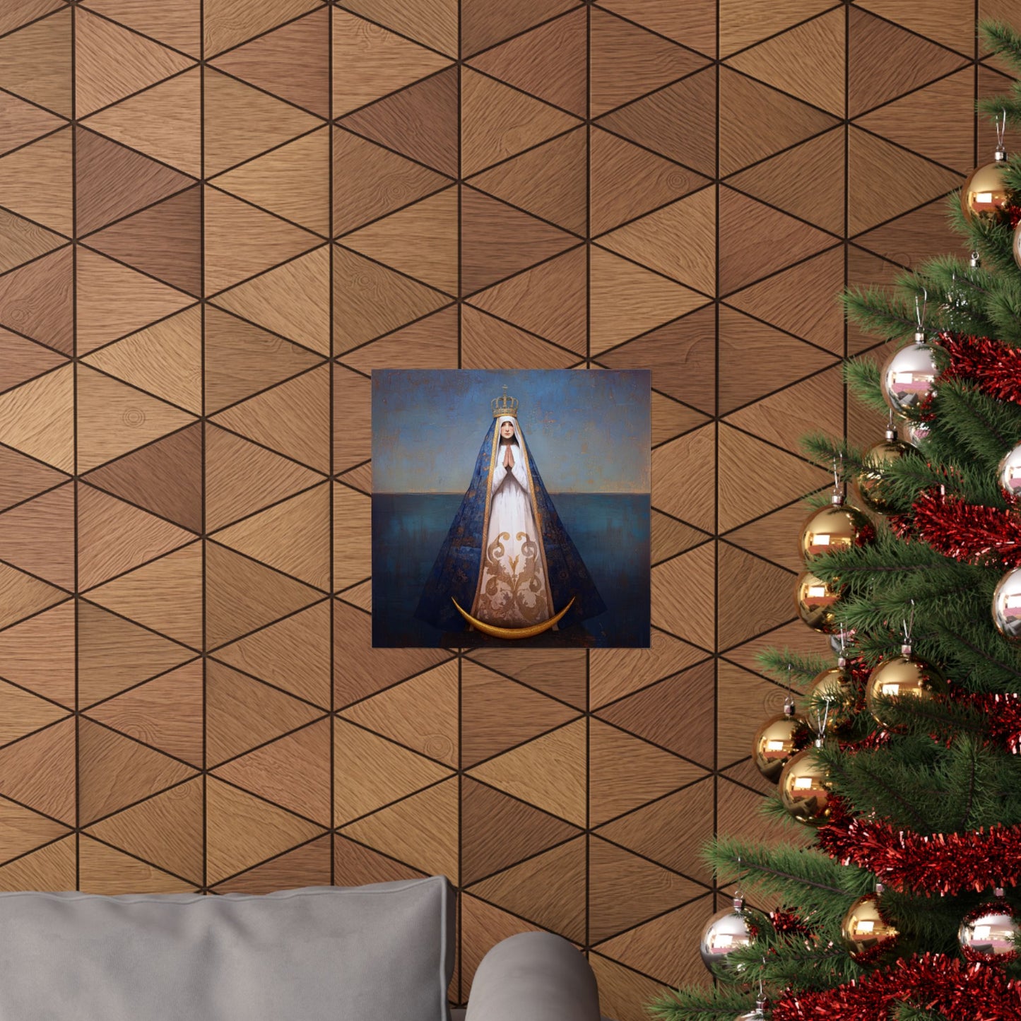Virgen del Valle - Mother Mary  - Virgin of the Valley - Marian Art - Sanctified Souls Print - Multiple Sizes - Premium Vertical Posters