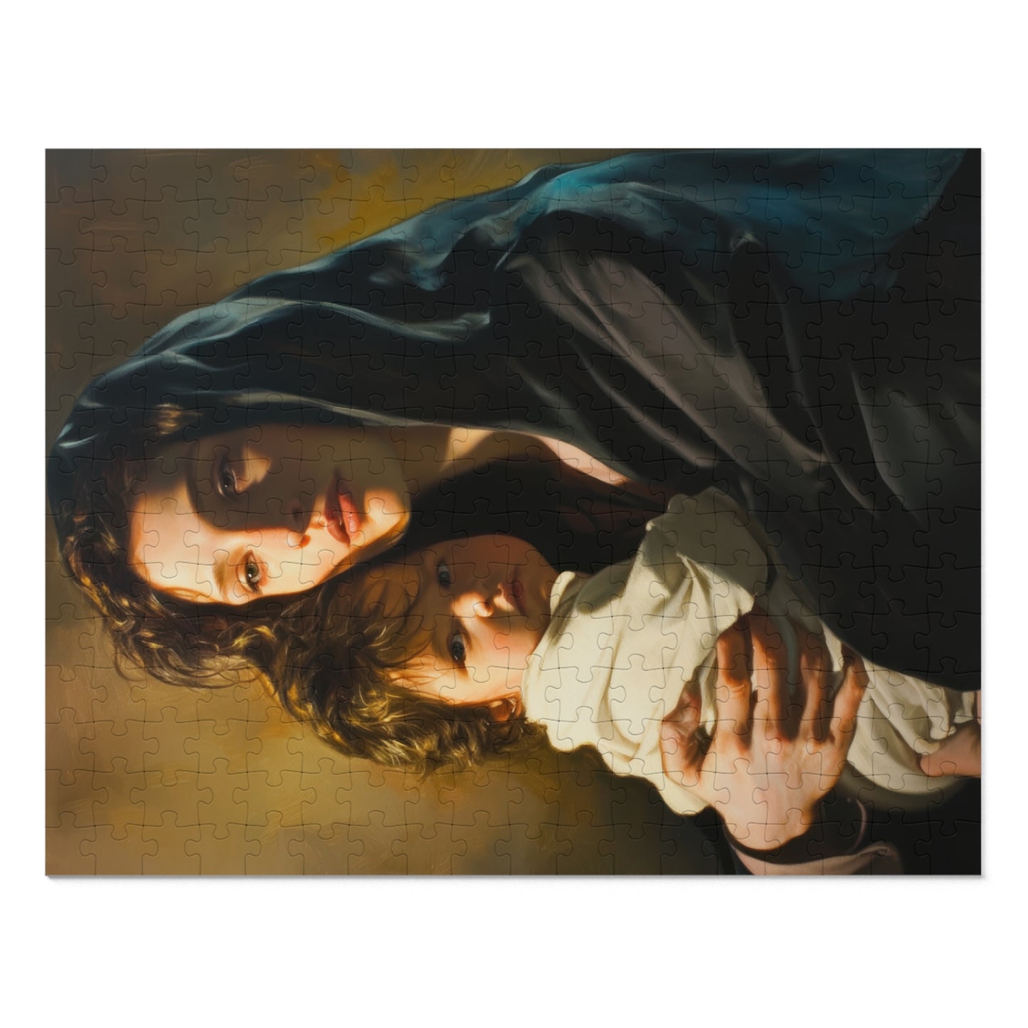 A mother's Gentle Embrace - Mary and The Christ Child - Puzzle and Keepsake Tin - Religious (30, 110, 252, 500,1000) - Catholic Families