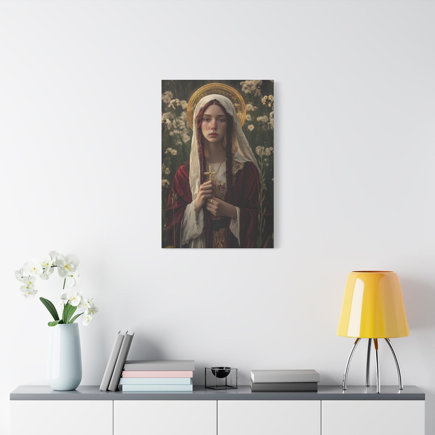 Saint Hilaria - Gallery Wrapped Canvas - Print - Religious Art for your Home - Catholic Art