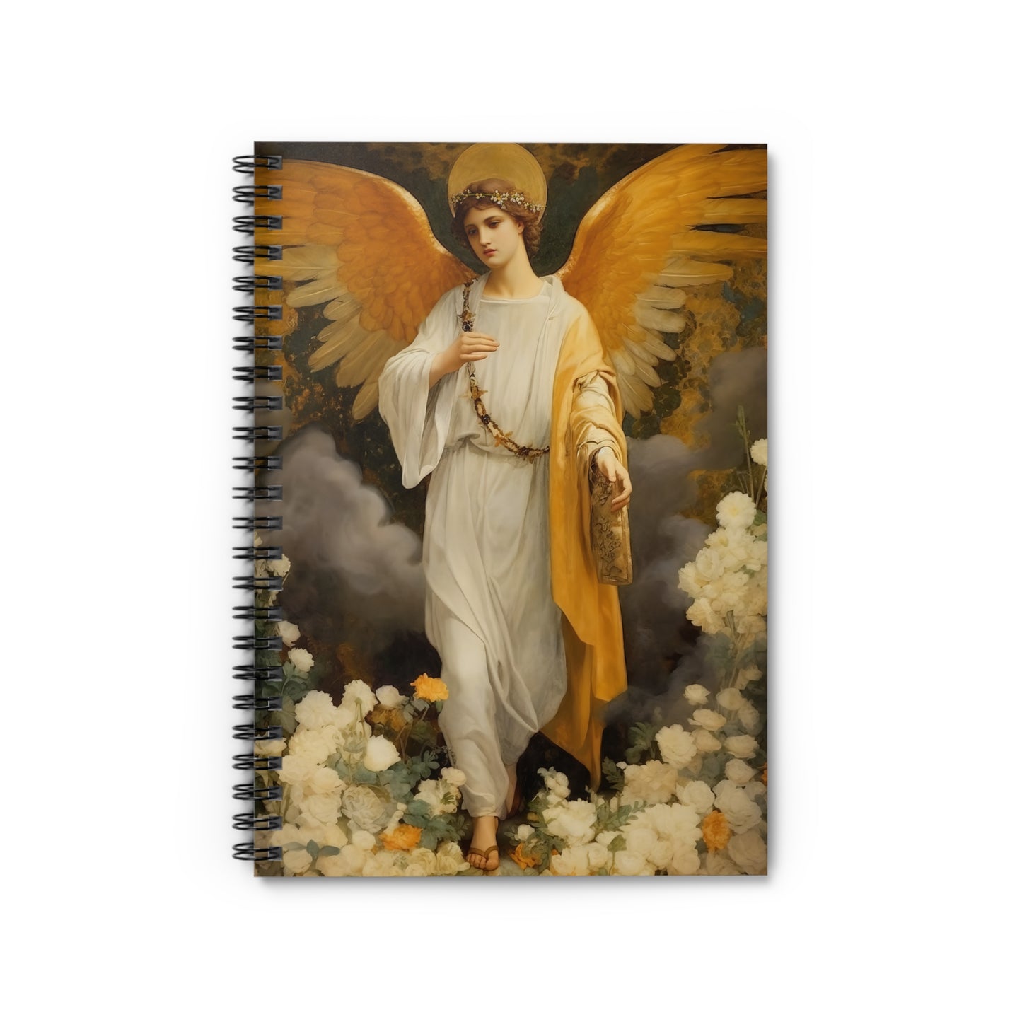 Saint Gabriel the Archangel Journal - Sanctified Souls Art - Religious Based Notebook - Spiral Notebook - Ruled Line