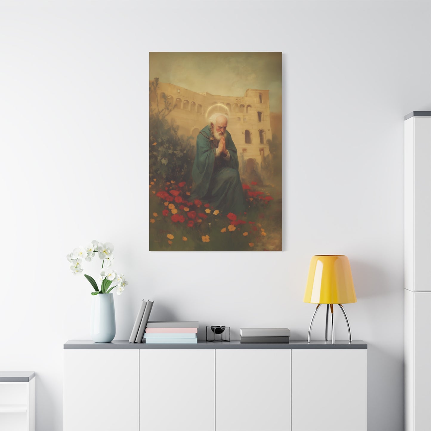 Saint Cyprian - Multiple Sizes - Catholic Home art - Museum Wrapped Canvas - Sanctified Souls Print - Catholic Martyr Art