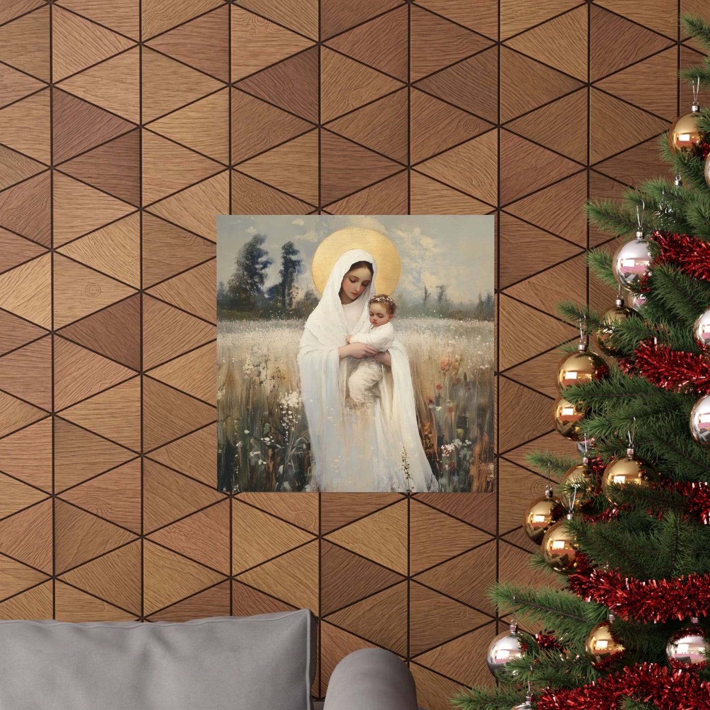 Our Lady of the Prairie - Sanctified Souls Print - Multiple Sizes - Premium Posters - Catholic Art - Christian Home