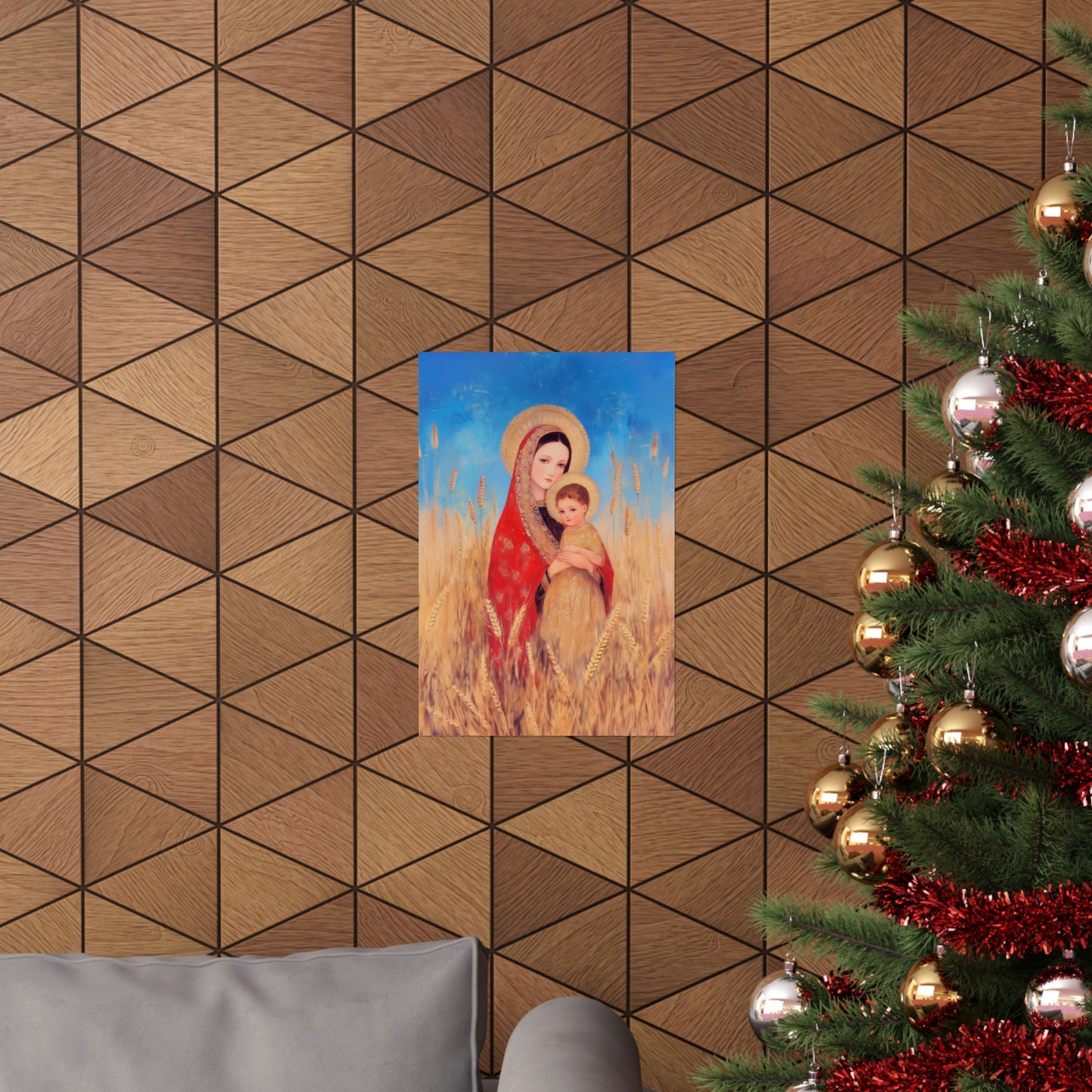 Our Lady of the Harvest - Sanctified Souls Print - Multiple Sizes - Premium Posters - Catholic Art - Christian Home