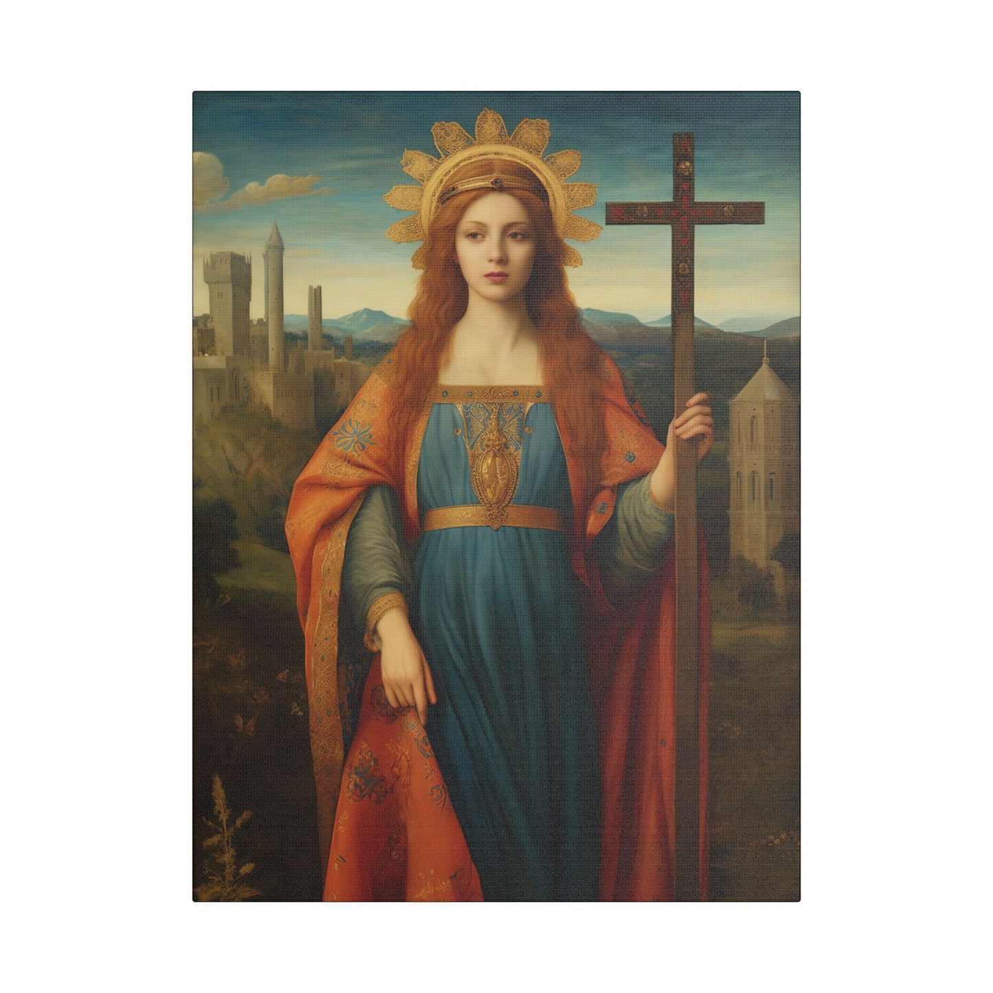 Saint Helena Canvas Print - Multiple Sizes - Catholic Home art - Museum Wrapped Canvas - Sanctified Souls Print