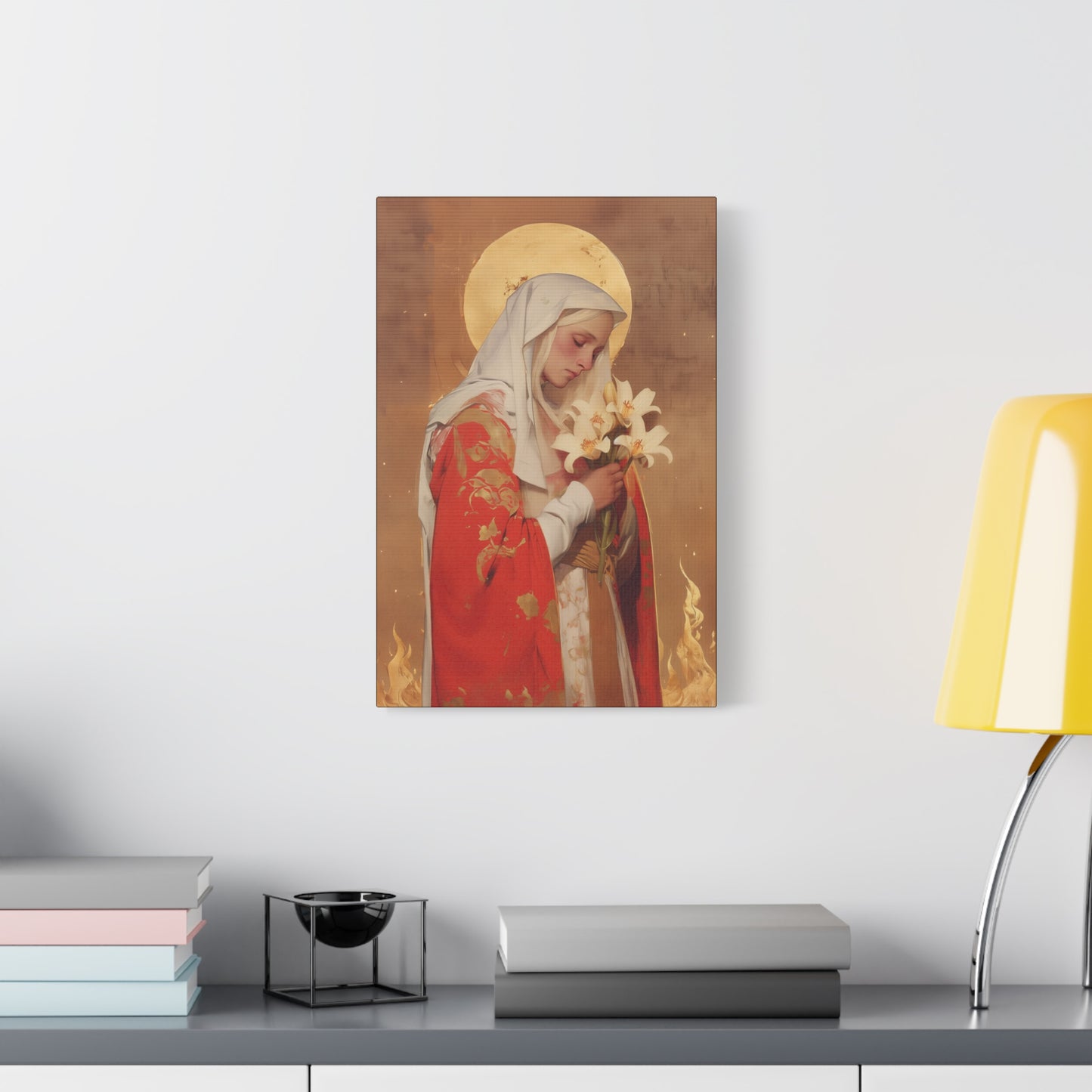 Saint Faith of Agen - Gallery Wrapped Canvas - Print - Religious Art for your Home - Catholic Art