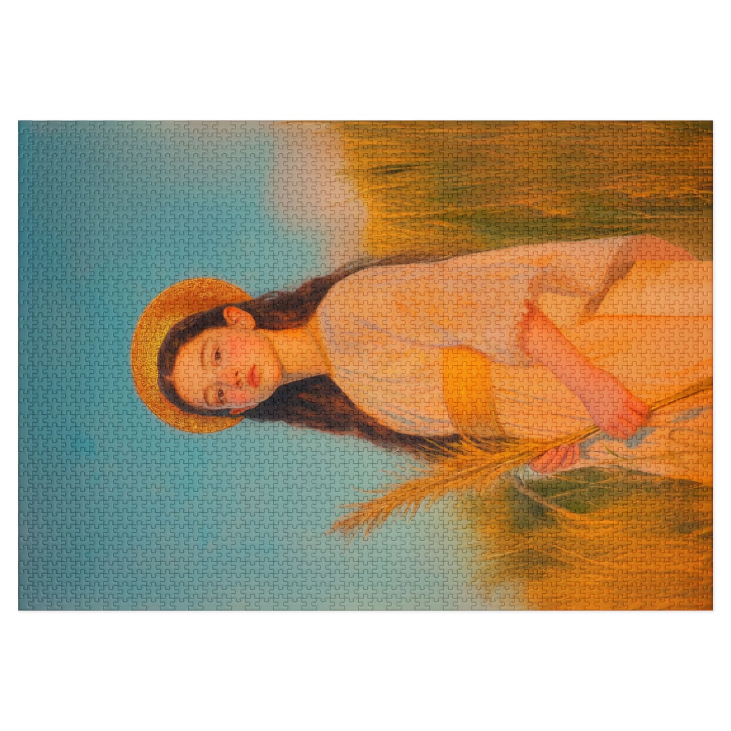 Saint Faith - Puzzle and Tin - Religious Jigsaw Puzzle (30, 110, 252, 500,1000) - Gift Catholic Families - Martyr of the Church