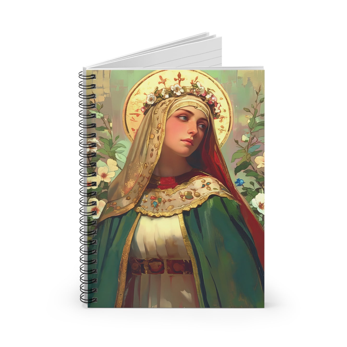 Saint Matilda of Germany Spiral Journal - Sanctified Souls Art - Religious Based Notebook - Spiral Notebook - Ruled Line