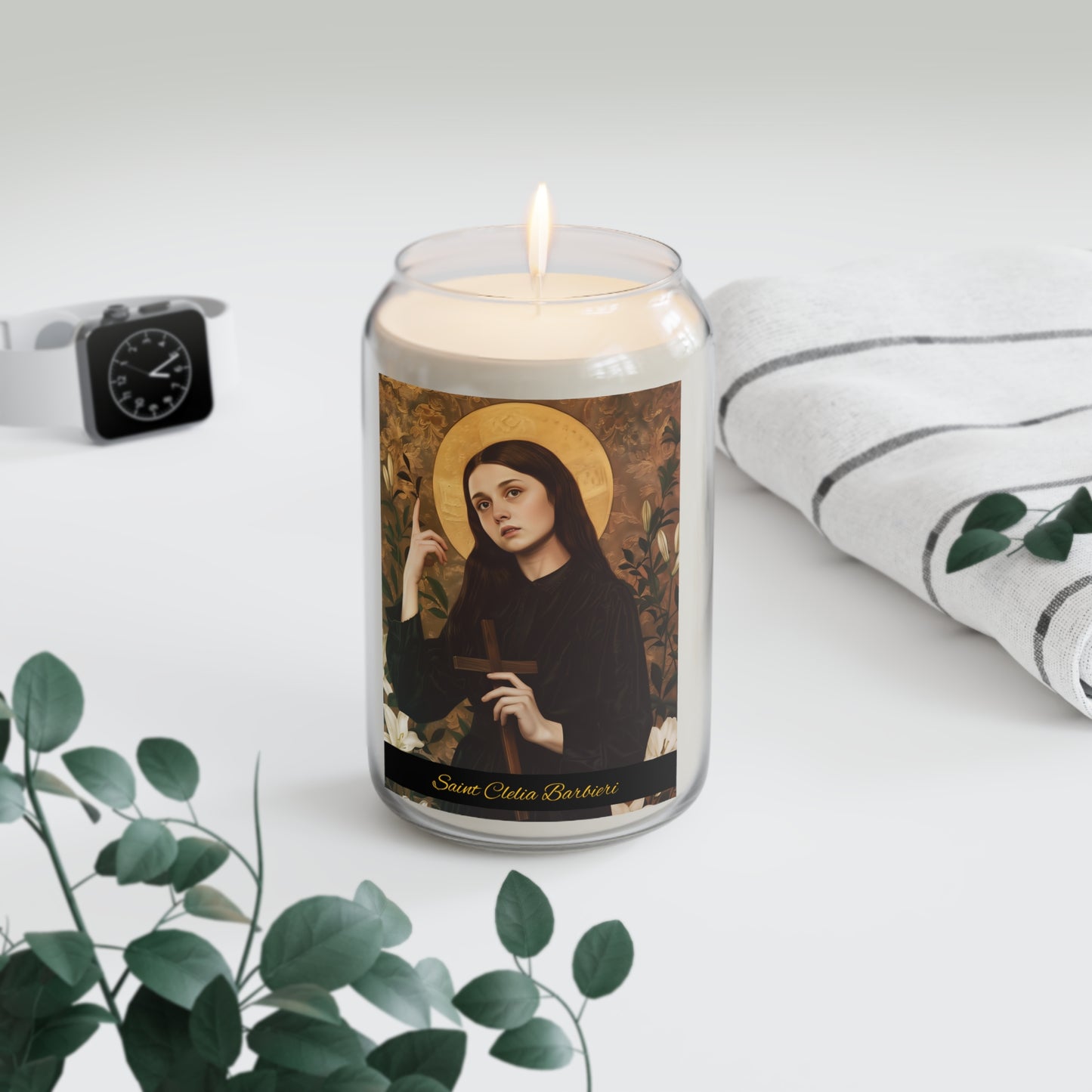 Saint Clelia Barbieri - Scented Prayer Candle, 13.75oz -  Candle - Catholic Art - prayer room Scented Candle