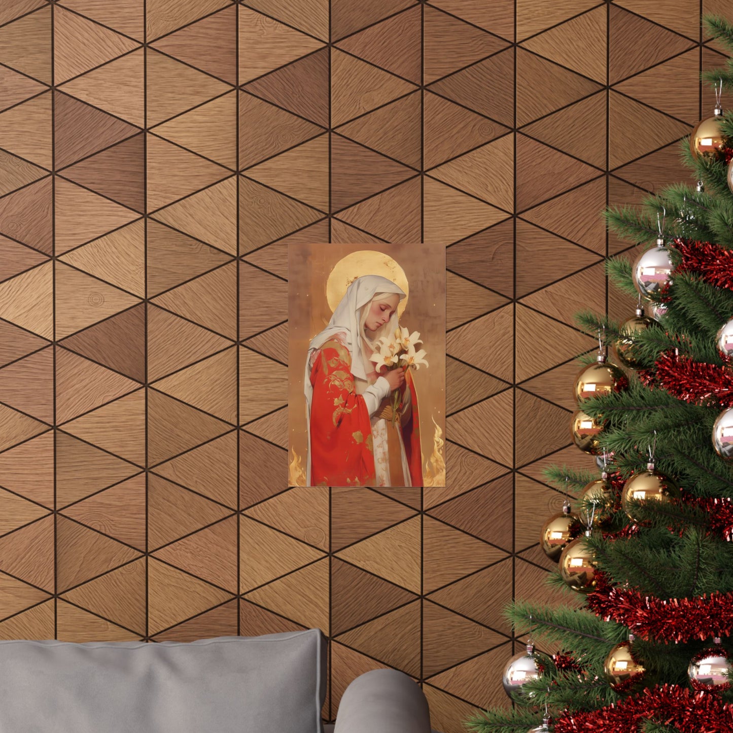 Saint Faith of Agen - Sanctified Souls Print - Multiple Sizes - Premium Matte Vertical Posters