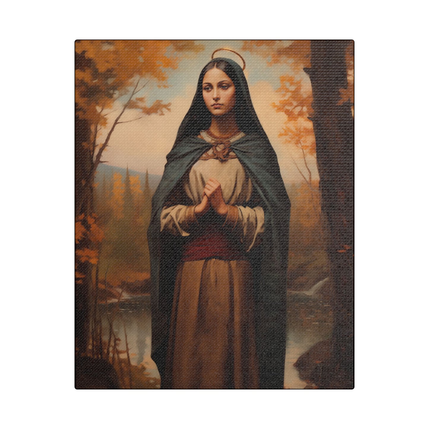 Saint Kateri Tekakwitha -  Museum Wrapped Canvas - Sanctified Souls Print - Religious Art for your Home