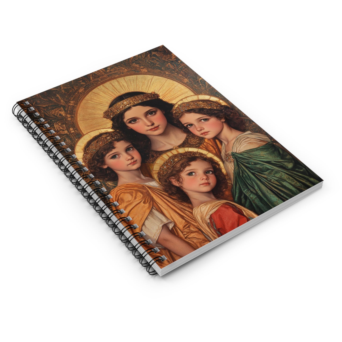 Saints Sophia, Faith, Hope and Charity - Sanctified Souls Art - Religious - Spiral Notebook - Ruled - Catholic - Devotional Journal