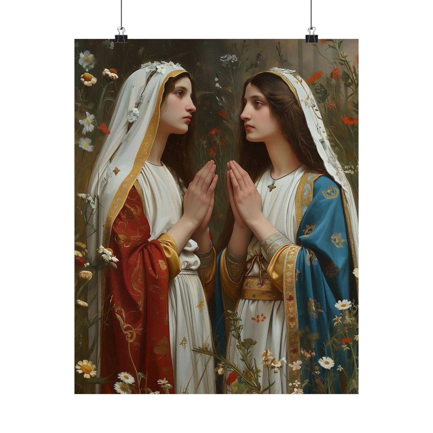 Saints Emiliana and Trasilla Print - Sanctified Souls Print - Multiple Sizes - Premium Matte Vertical Posters