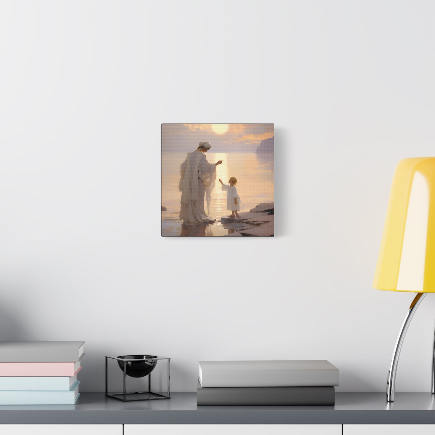 Divine Maternal Grace Museum Wrapped Canvas - Sanctified Souls Print - Mother & Child Nursery Art - New Mother - Religious Art for Mothers