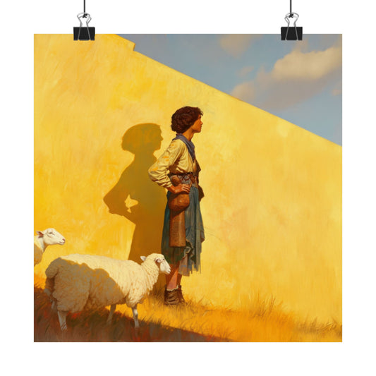 David son of Jesse - David the Shepherd Boy - Sanctified Souls Print - Multiple Sizes - Premium Matte Vertical Posters - Bible Story