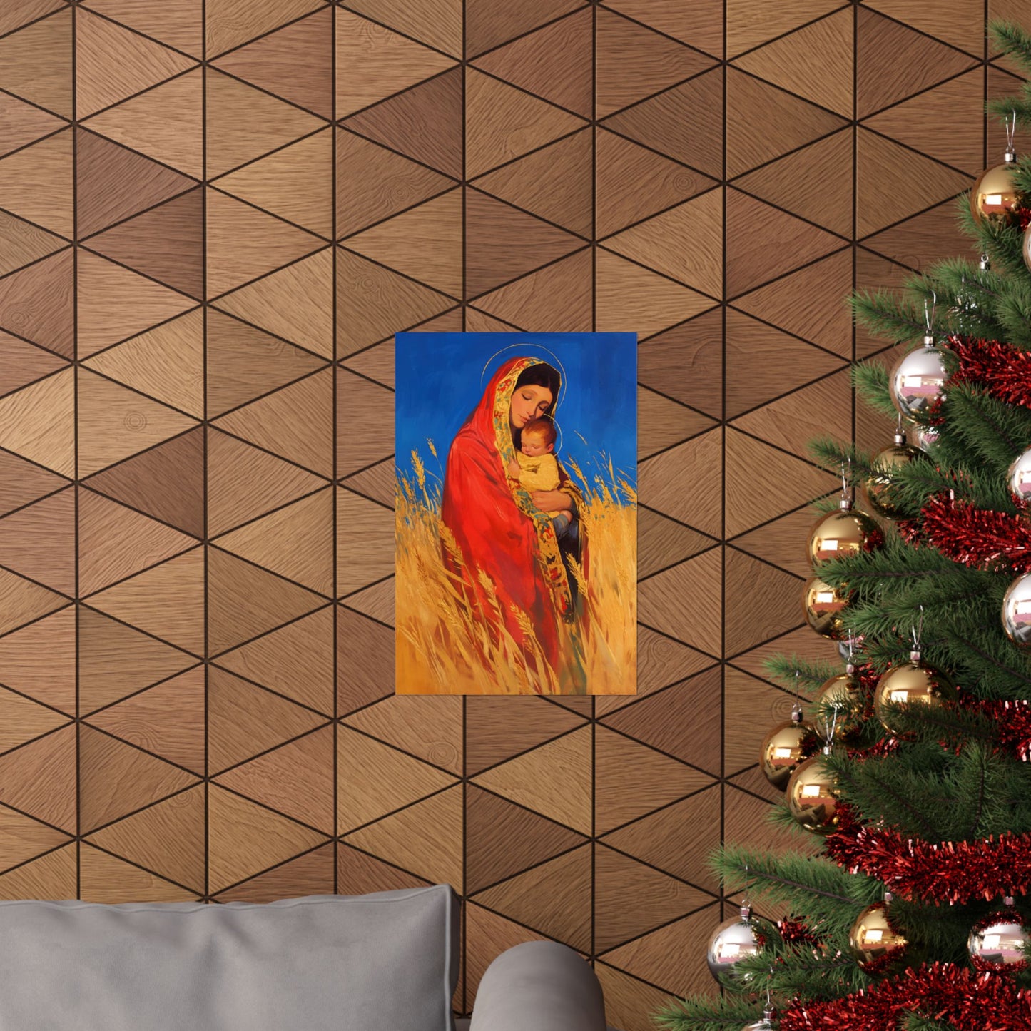 Our Lady of the Harvest - Sanctified Souls Print - Multiple Sizes - Premium Posters - Catholic Art - Christian Home