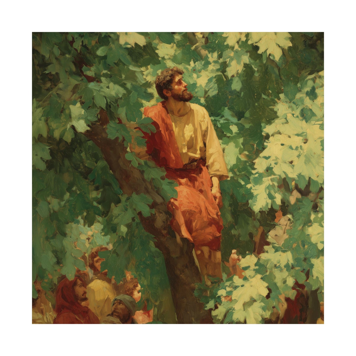 Zacchaeus - Sanctified Souls Print - Multiple Sizes - Premium Matte Vertical Posters