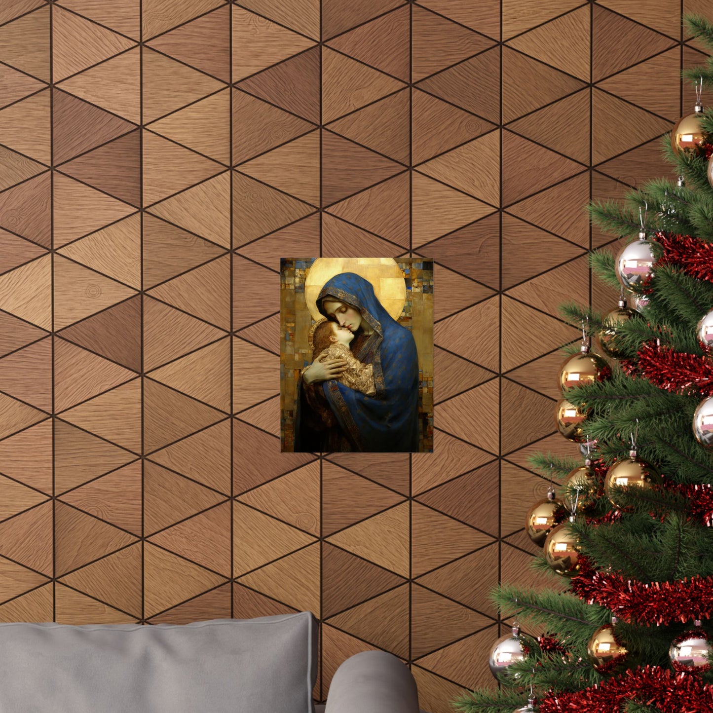 Madonna and Child - Print - Sanctified Souls Print - Multiple Sizes - Premium Matte Vertical Posters - Mary and the Christ Child