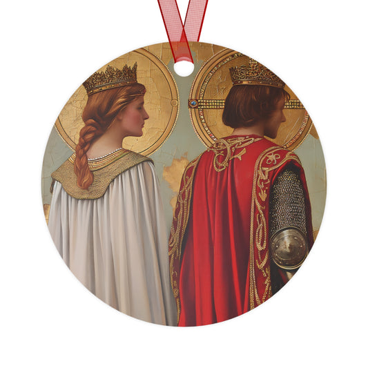 Saint Gwladys and Saint Gwynlly Metal Ornament - Religious Holiday Christmas Ornament and Keepsake - Catholic Religious Keepsake