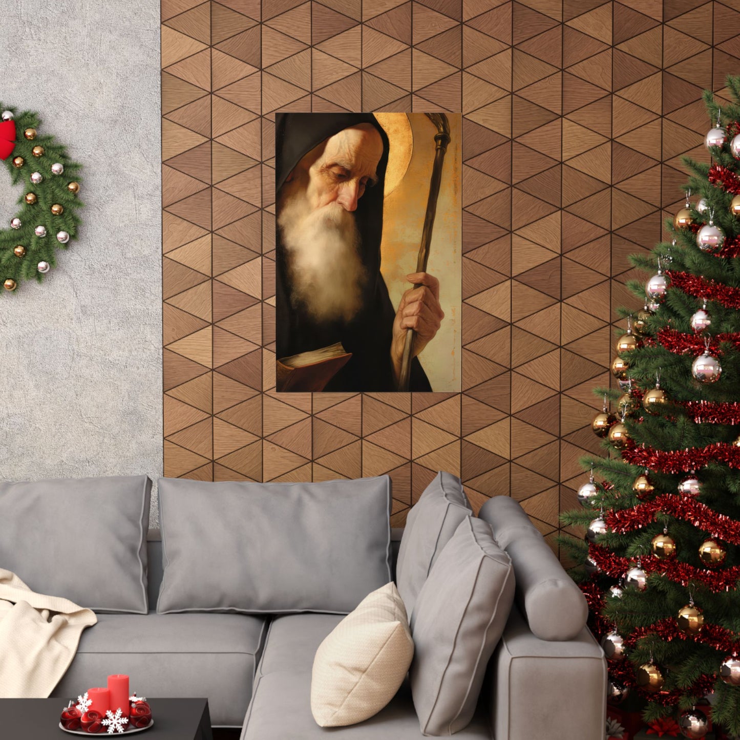 Saint Benedict  - Sanctified Souls Print - Multiple Sizes - Premium Posters - Catholic Art - Christian Home Decor Artwork
