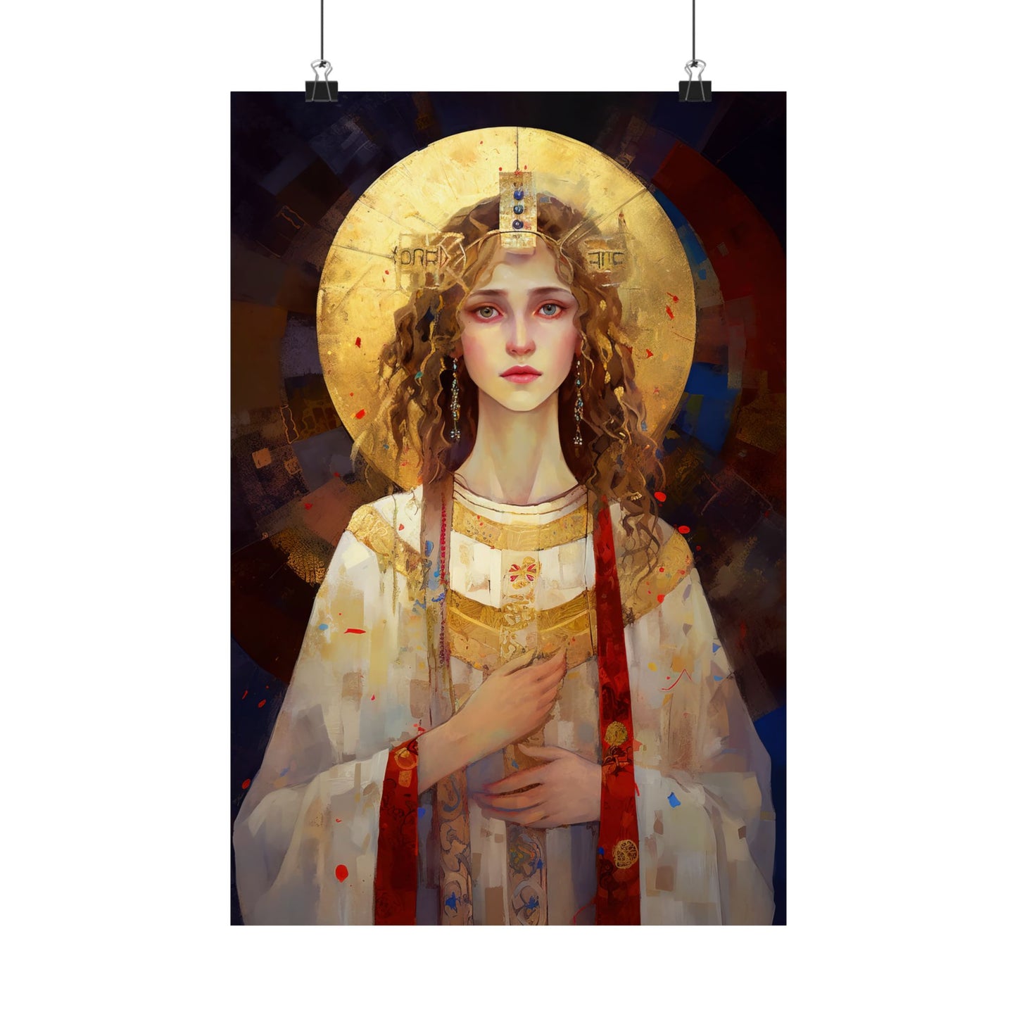 Saint Ursula Print - Sanctified Souls Print - Multiple Sizes - Premium Matte Vertical Posters