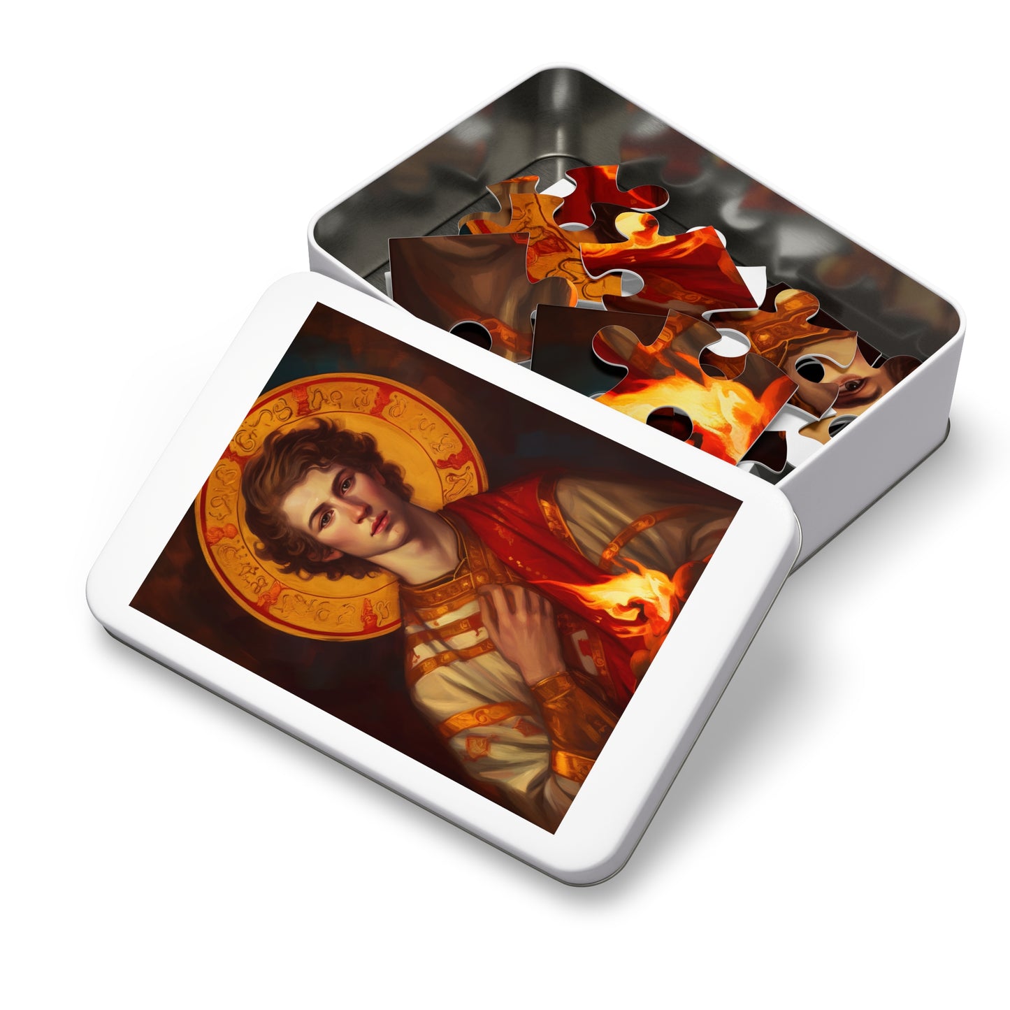 Saint Lawrence - Puzzle and Keepsake Tin - Religious Jigsaw Puzzle (30, 110, 252, 500,1000-Piece) - Religious Puzzle