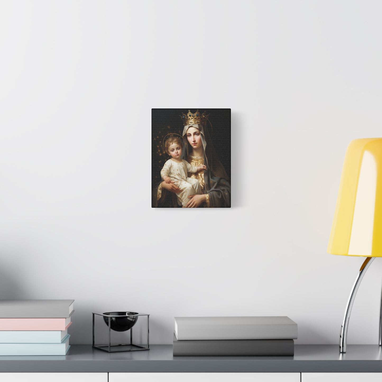 Our Lady of Mount Carmel - Museum Wrapped Canvas - Sanctified Souls Print - Mary the Blessed Virgin