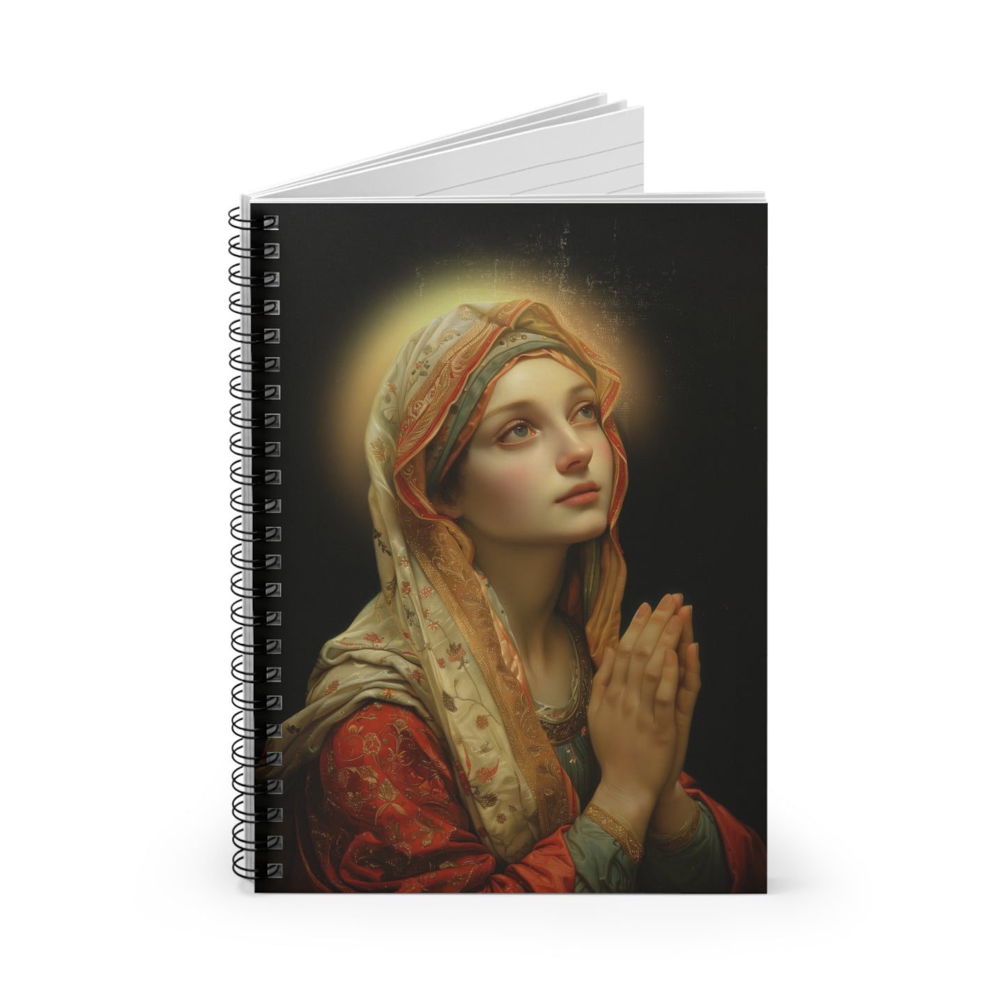 Saint Regina - Sanctified Souls Art - Religious - Spiral Notebook - Ruled Line - Catholic Religious - Devotional Daily Prayer Journal