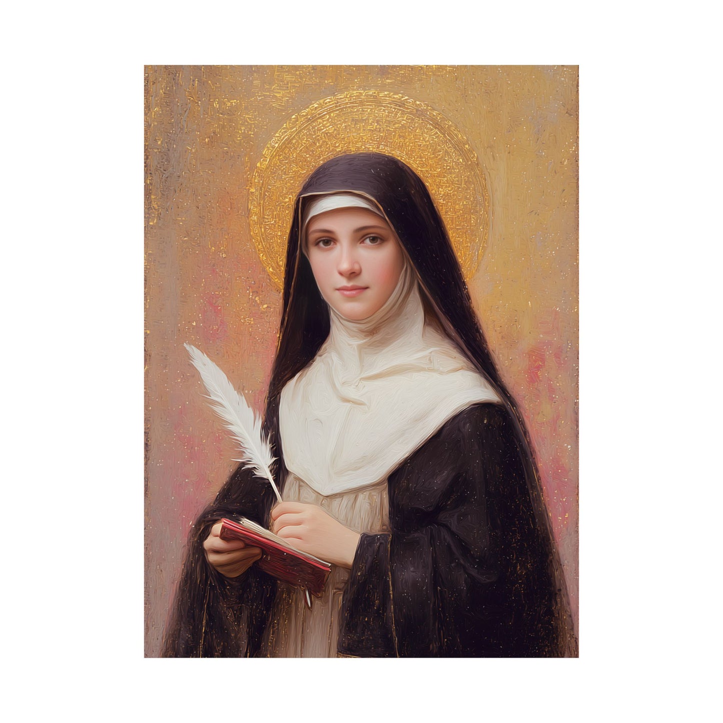 Saint Mechtildis / Mechtide of Hefta / Mechthild of Hackeborn - Sanctified Souls Print - Multiple Sizes - Premium Matte Vertical Posters